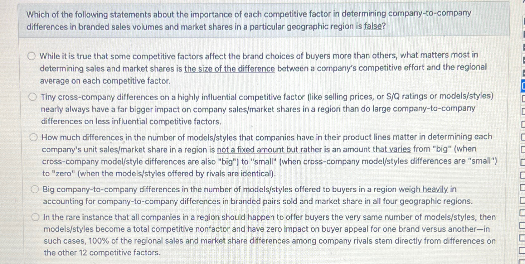 Solved Which of the following statements about the | Chegg.com