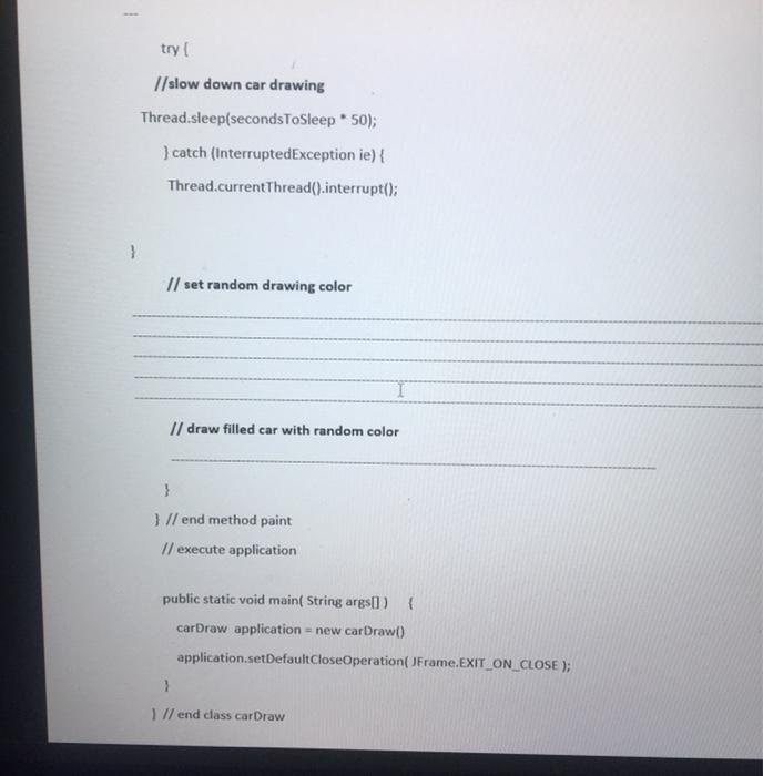 // draw general paths ( wheels and windows are | Chegg.com