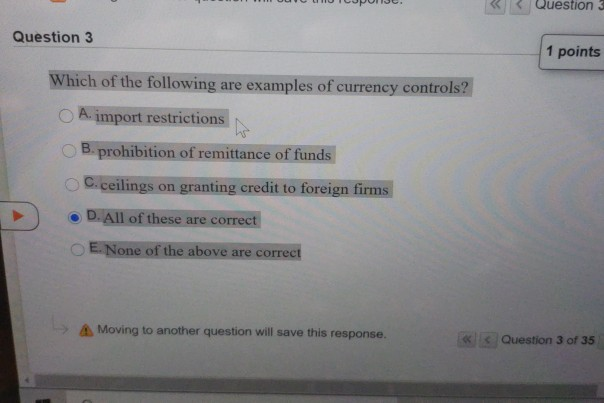 Solved Question 3 Question 3 1 points Which of the following | Chegg.com