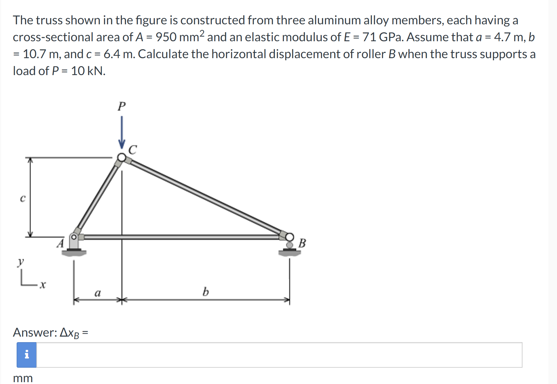 Solved The truss shown in ﻿the figure is ﻿constructed from | Chegg.com