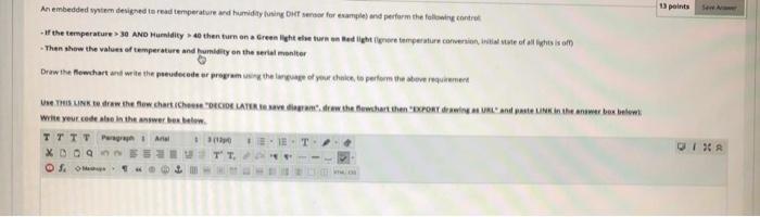 Solved (embedded systems)write a c code and draw a flowchart | Chegg.com