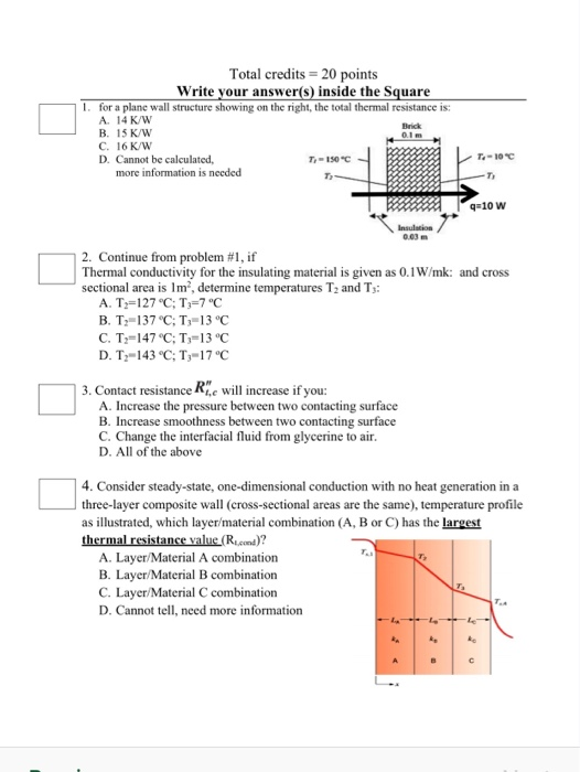 Solved Total Credits Points Write Your Answer S Ins Chegg Com