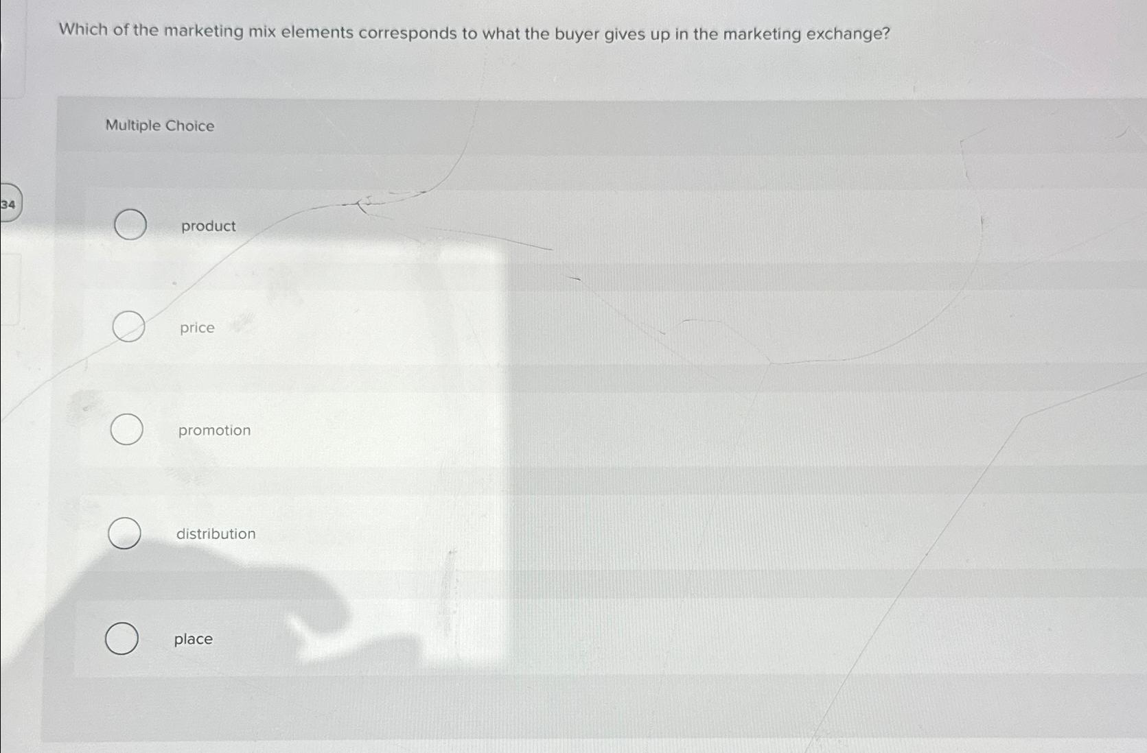 Solved Which of the marketing mix elements corresponds to | Chegg.com