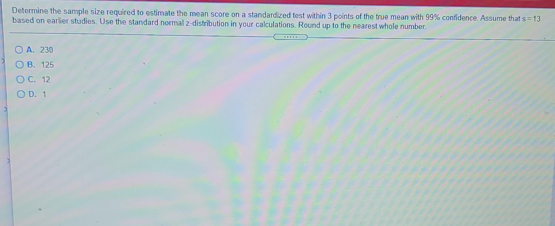 Solved Determine the sample size required to estimate the | Chegg.com