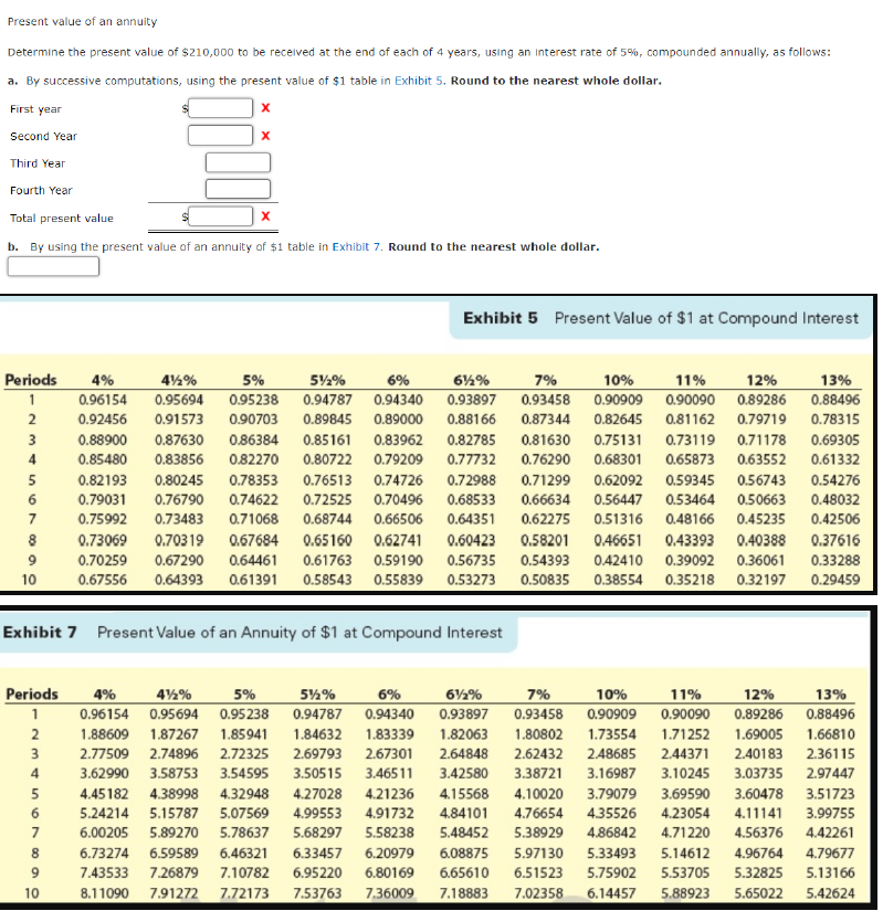 Solved Present Value Of An AnnuityDetermine The Present | Chegg.com