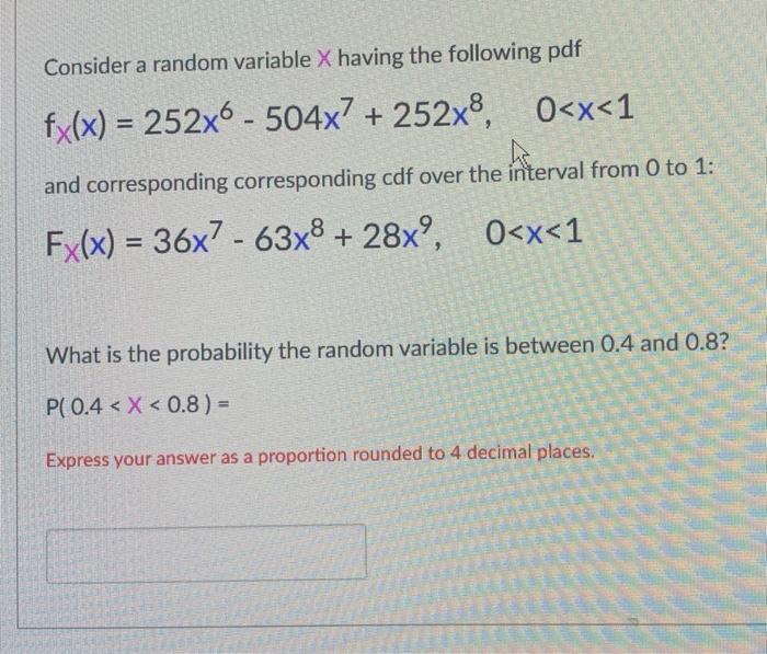 Solved Consider a random variable X having the following pdf | Chegg.com
