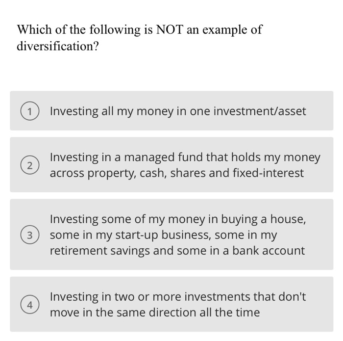 which one of the following is not an example of investing