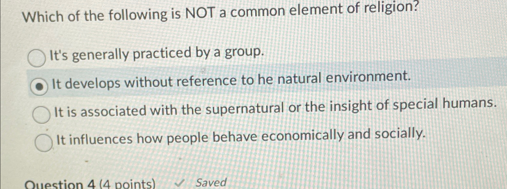 Solved Which of the following is NOT a common element of | Chegg.com
