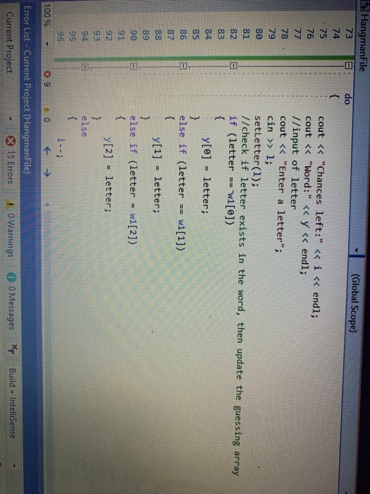 Solved C++ Program We need to solve the error of the program | Chegg.com