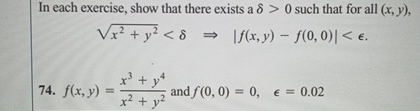 Solved In each exercise, show that there exists a δ>0 such | Chegg.com