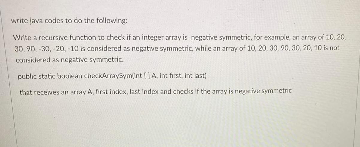 Solved write java codes to do the following: Write a | Chegg.com