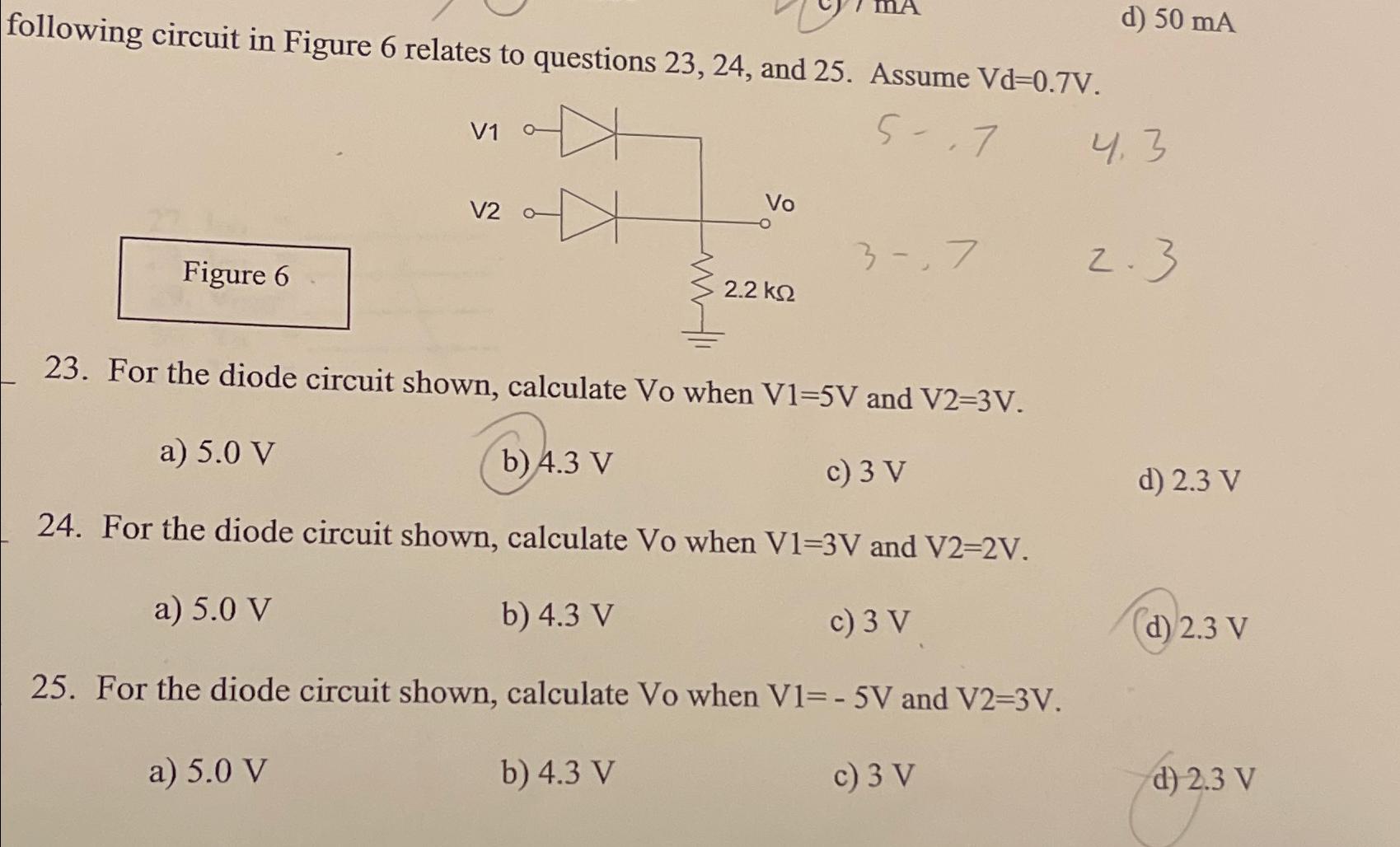 Solved following circuit in Figure 6 relates to questions | Chegg.com