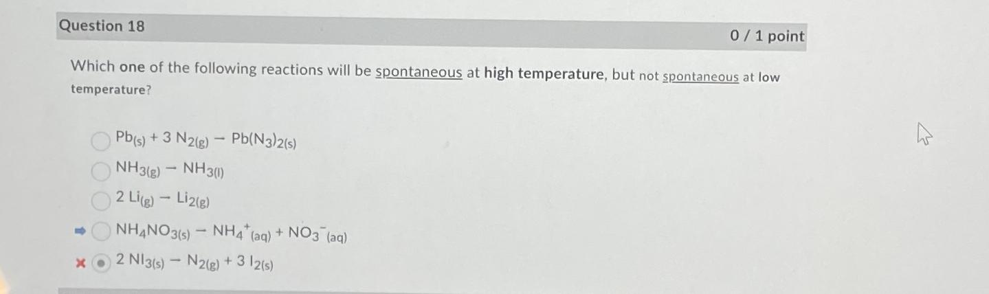 Solved Question 1801 ﻿pointWhich one of the following | Chegg.com