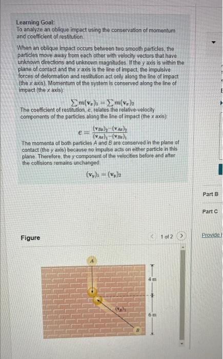 Solved Learning Goal: To Analyze An Oblique Impact Using The | Chegg.com