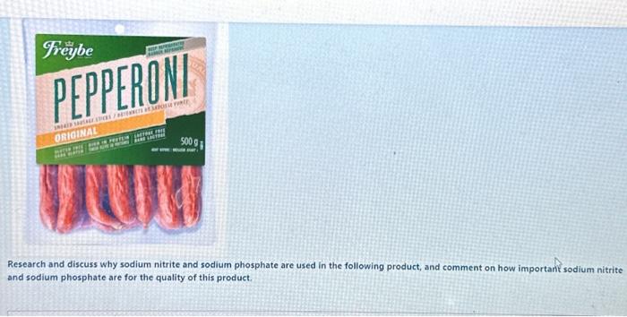 Solved Researeh And Discuss Why Sodium Nitrite And Sodium 9307