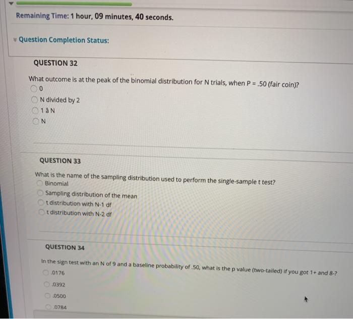 Solved Remaining Time: 1 hour, 10 minutes, 06 seconds. | Chegg.com