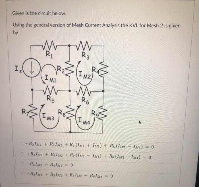 Solved Given is the circuit below. Using the general version | Chegg.com
