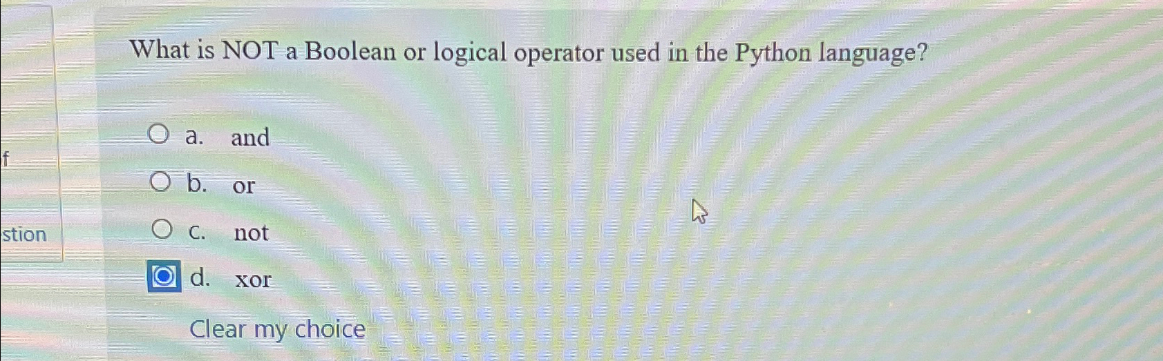 Solved What is NOT a Boolean or logical operator used in the | Chegg.com