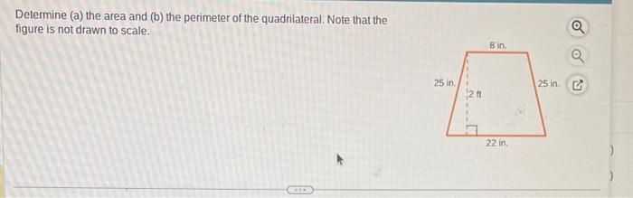 Solved Determine (a) The Area And (b) The Perimeter Of The | Chegg.com