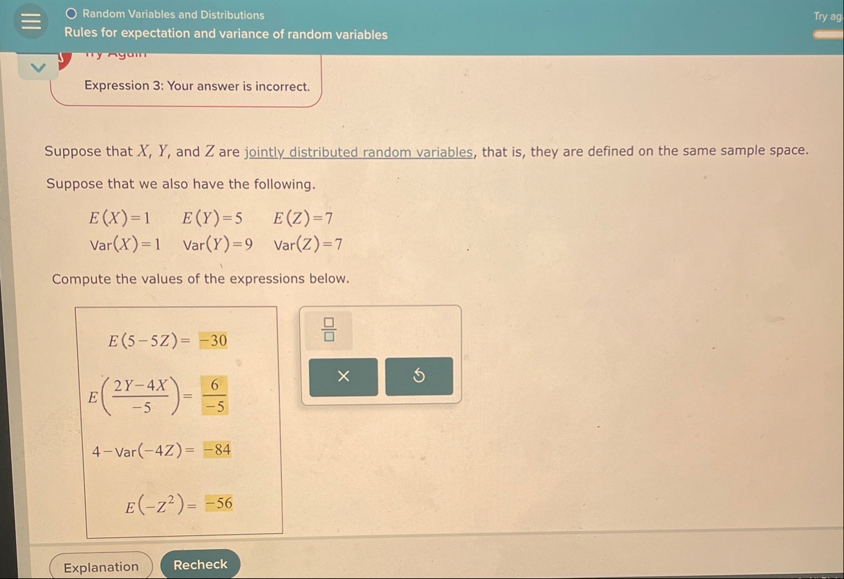 Solved Random Variables and DistributionsRules for | Chegg.com