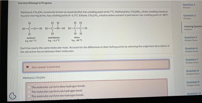 Solved Methanol, CH3OH, Commonly Knowm As Wood Alcohol, Has | Chegg.com