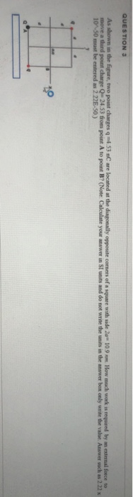 Solved QUESTIONS As shown in the figure, two point charges q | Chegg.com