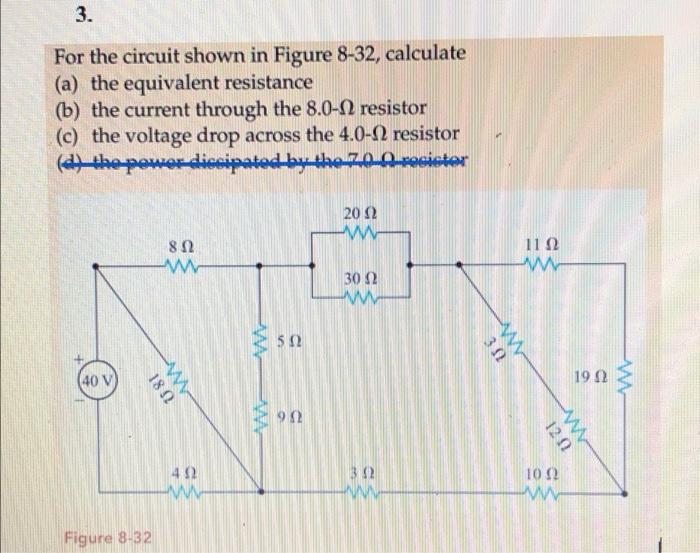 Solved 3. For the circuit shown in Figure 8-32, calculate | Chegg.com