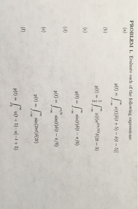 Solved PROBLEM 1. Evaluate each of the following | Chegg.com