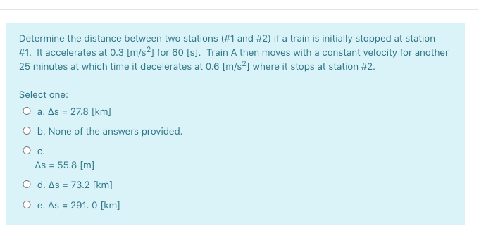 Solved Determine the distance between two stations (#1 and | Chegg.com