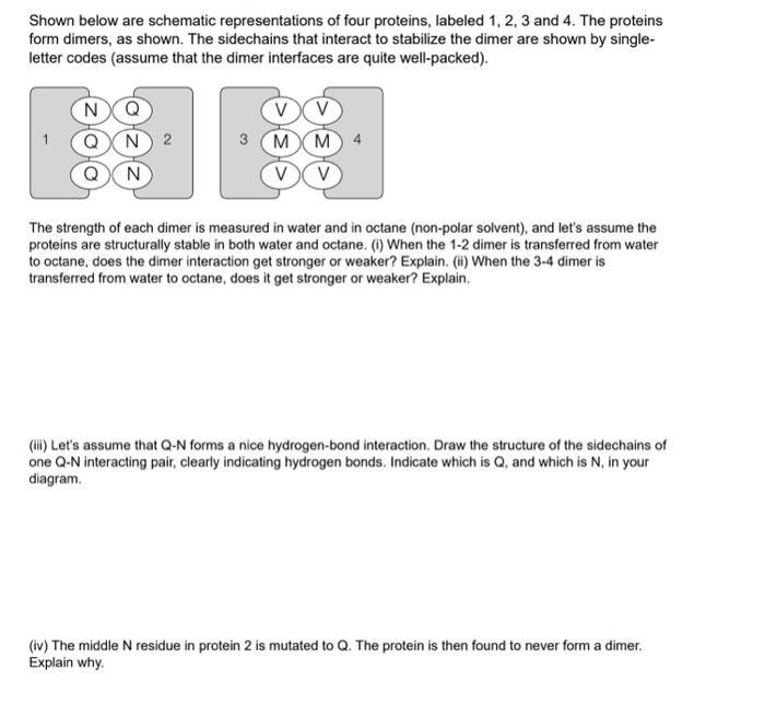 Solved Shown below are schematic representations of four | Chegg.com