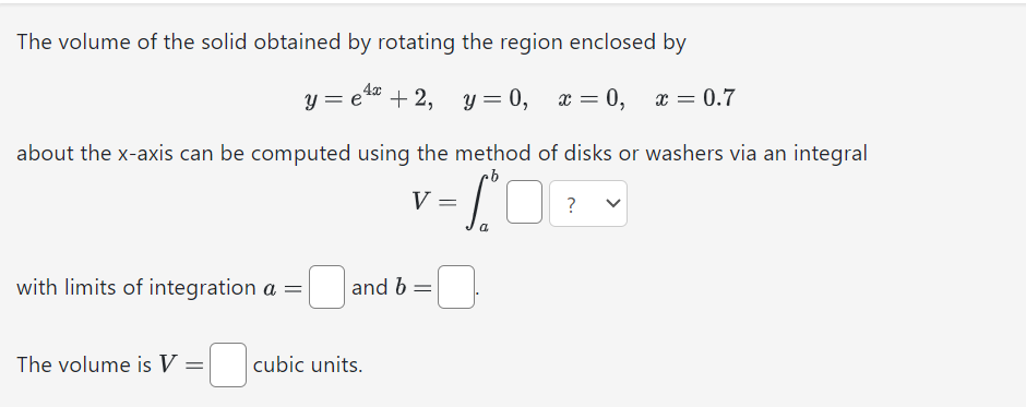 Volume By Rotation Using Integration Solved The volume of the solid obtained by rotating the | Chegg.com