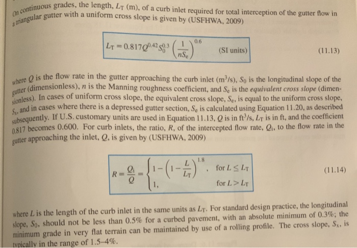 Consider The Depressed Gutter Shown In Figure 1127