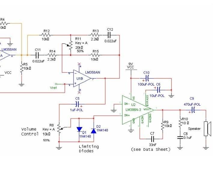 Stereo Input Jack C1 R1 W 10kn 1uF-POL R4 W 10k C2 R2 | Chegg.com