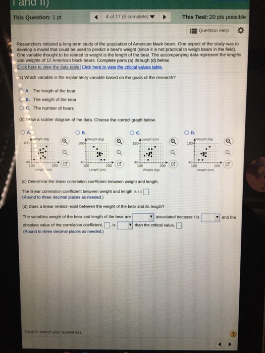 Solved Critical Values for the Correlation coefficient | Chegg.com