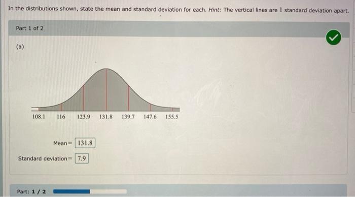 Solved In the distributions shown, state the mean and | Chegg.com