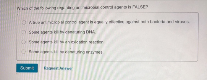 Solved: Which Of The Following Regarding Antimicrobial Con... | Chegg.com