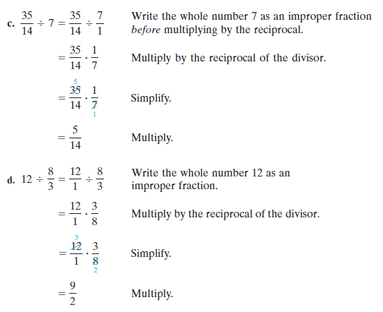 Solved: Divide and simplify the answer to lowest terms. Write t ...