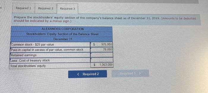 Solved Alexander Corporation Reports The Following | Chegg.com