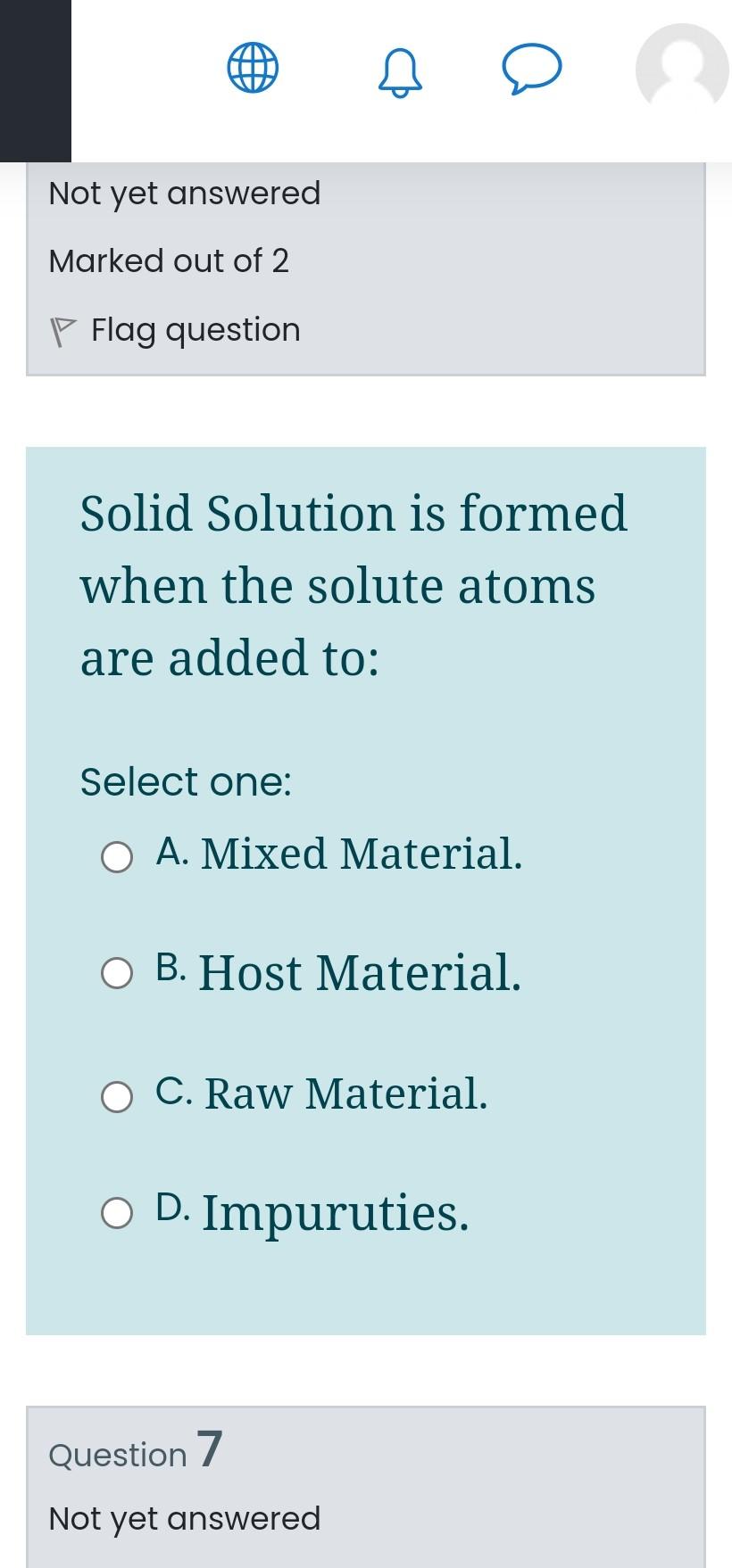 Solved a Not yet answered Marked out of 2 P Flag question | Chegg.com