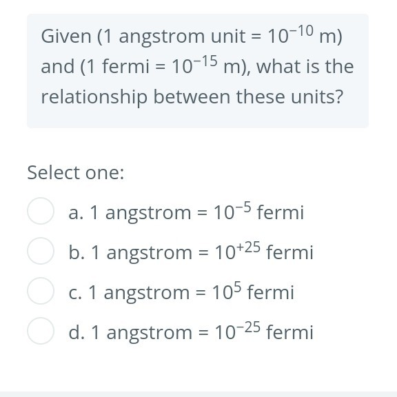 solved-an-angstrom-symbol-a-is-a-unit-of-length-defined-as-10-10-m