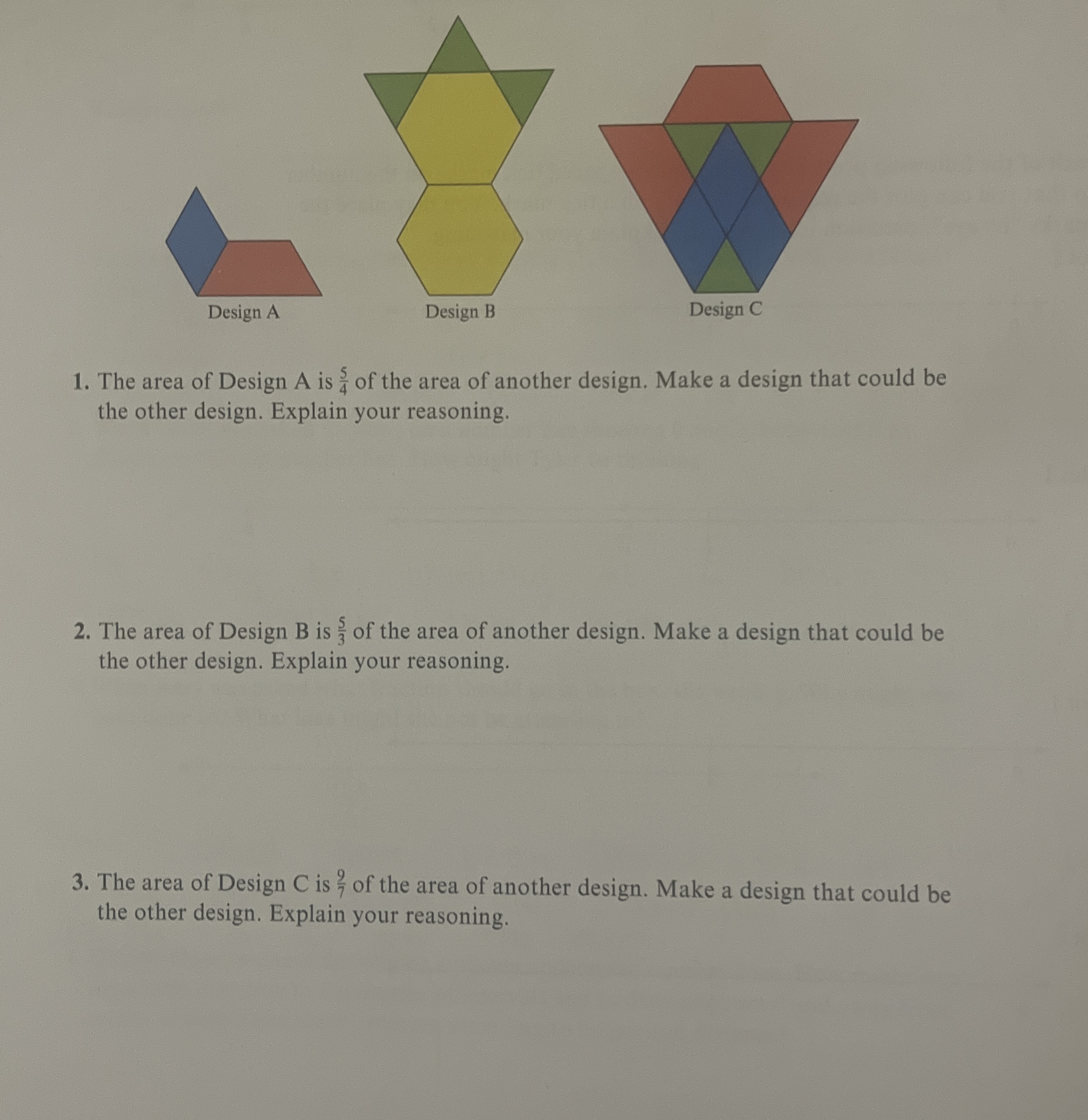 How to solve Design ADesign BThe area of Design A ﻿is | Chegg.com