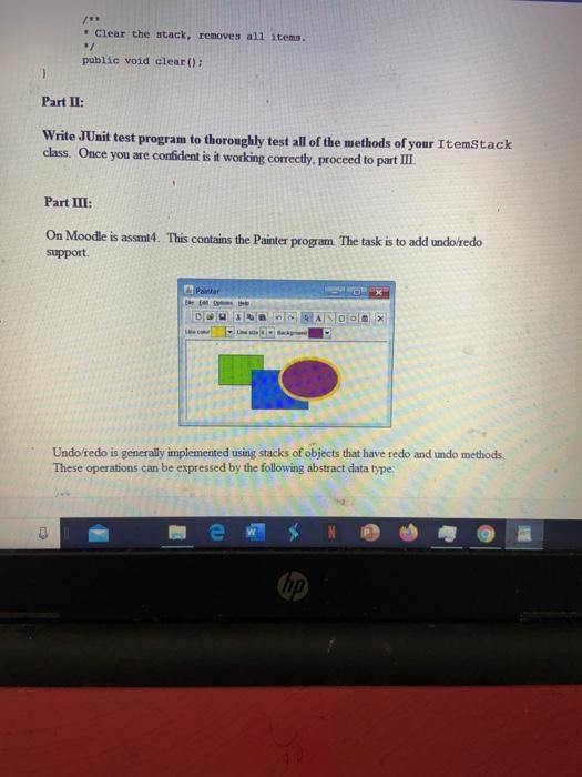 Solved Create an implementation of a stack for the following | Chegg.com