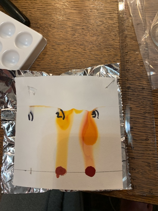Experiment 1 Data Sheet Table 1. Paper Chromatography