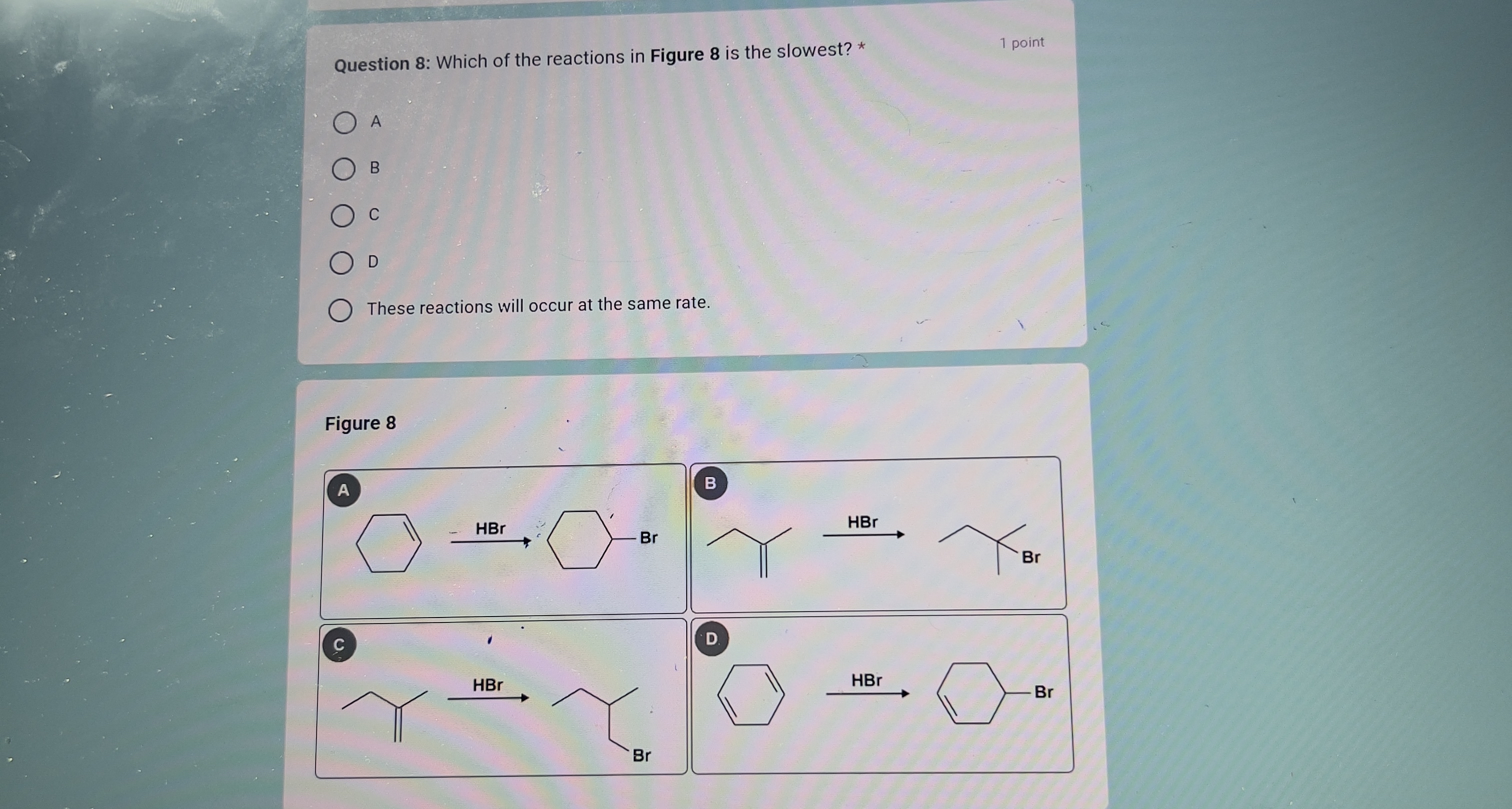 Solved Question 8 Which of the reactions in Figure 8 ﻿is