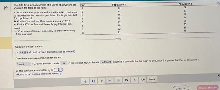 Solved The Data For A Random Sample Of B Paired Observations | Chegg.com