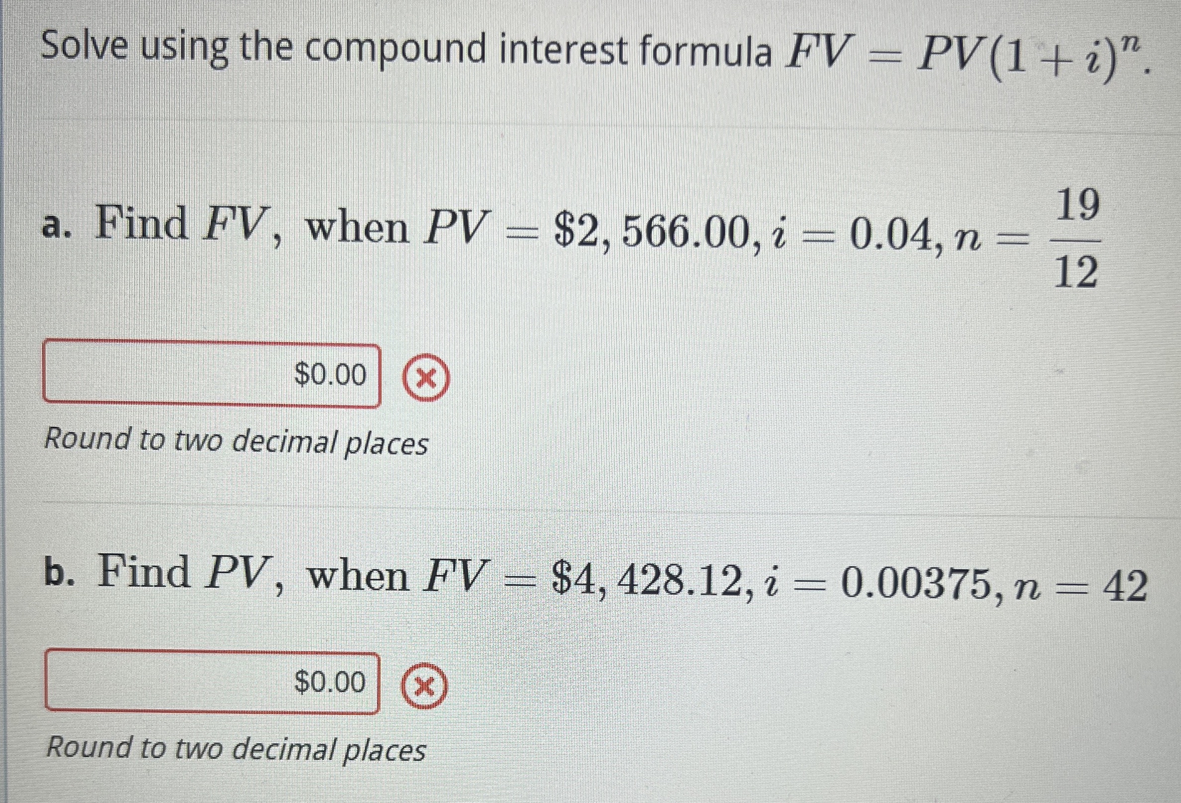 Solved Solve using the compound interest formula | Chegg.com