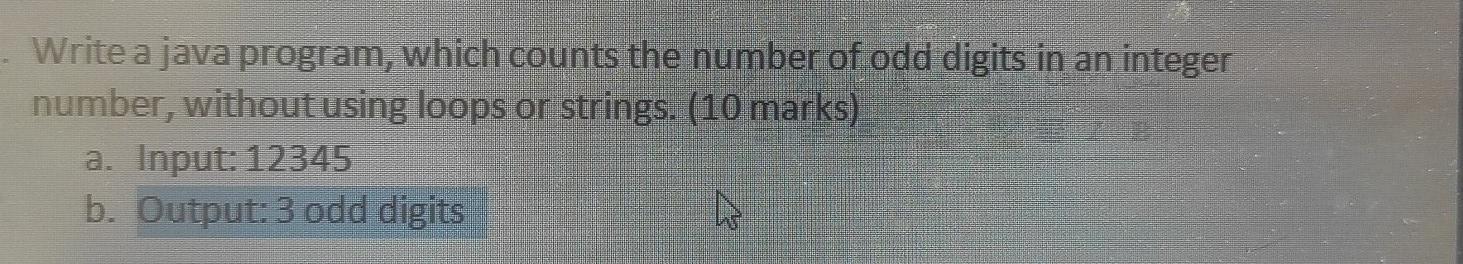 Solved 1. Write a java program, which counts the number of | Chegg.com