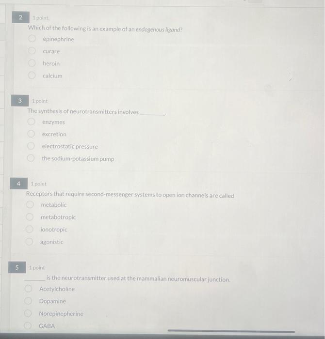 Solved 2 3 4 5 1 point. Which of the following is an example | Chegg.com