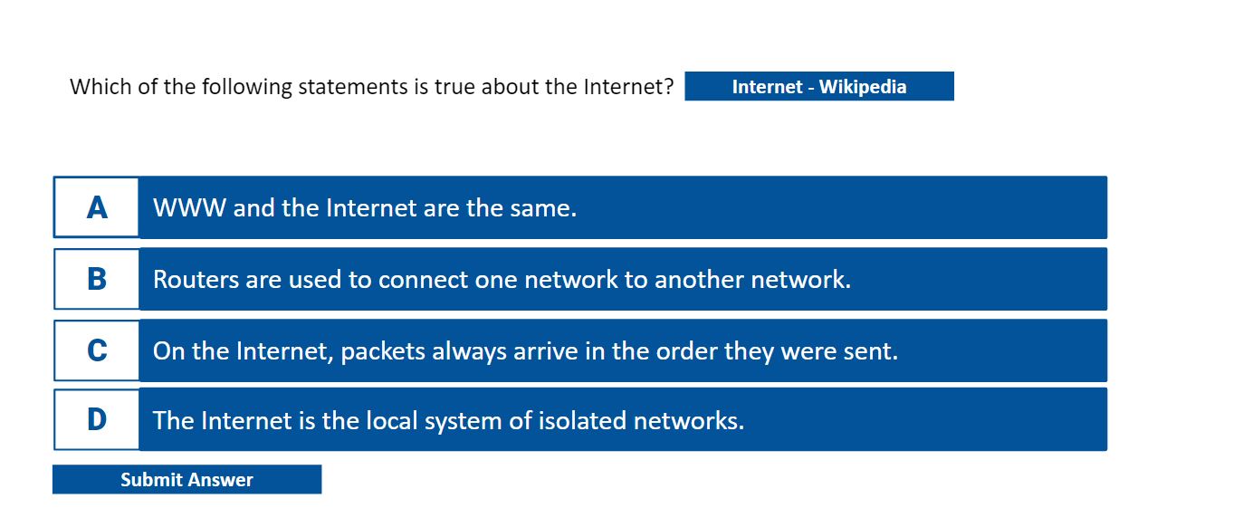 Solved WWW and the Internet are the same.Routers are used to | Chegg.com