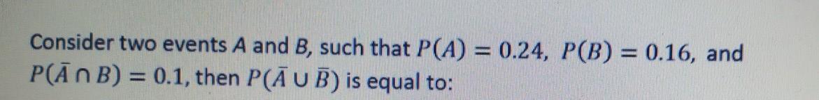 Solved Consider Two Events A And B, Such That P(A) = 0.24, | Chegg.com